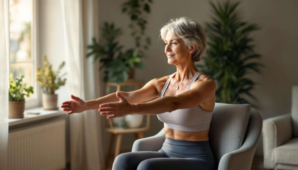 Pilates sur chaise après 50 ans : 3 exercices abdominaux efficaces