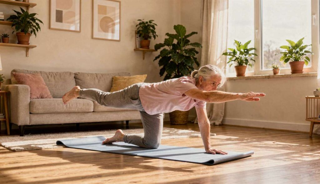 Graisse abdominale après 50 ans : le « bird dog » est l’exercice le plus sous-estimé pour un ventre plat, selon les kinés